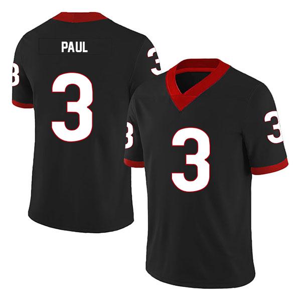 Georgia Bulldogs Andrew Paul no. 3 Black Stitched College Football Jersey
