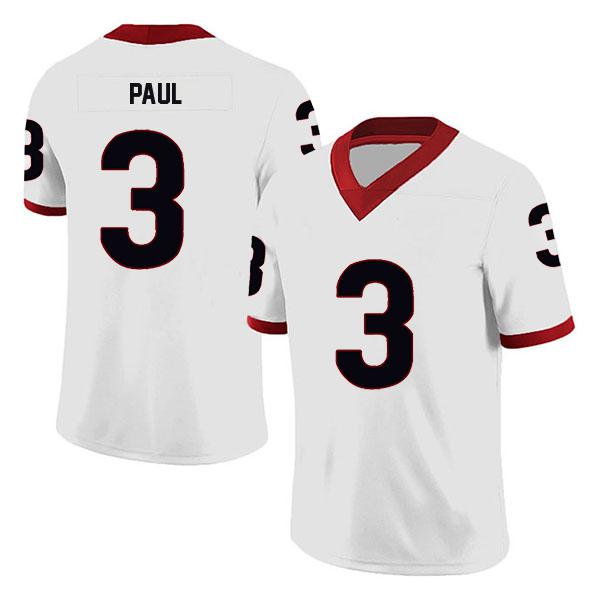 Georgia Bulldogs Andrew Paul Stitched no. 3 White College Football Jersey