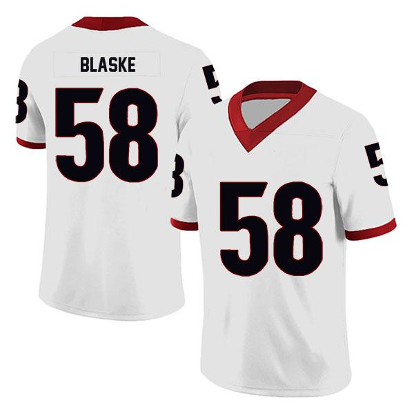 Georgia Bulldogs Austin Blaske no. 58 White Stitched College Football Jersey