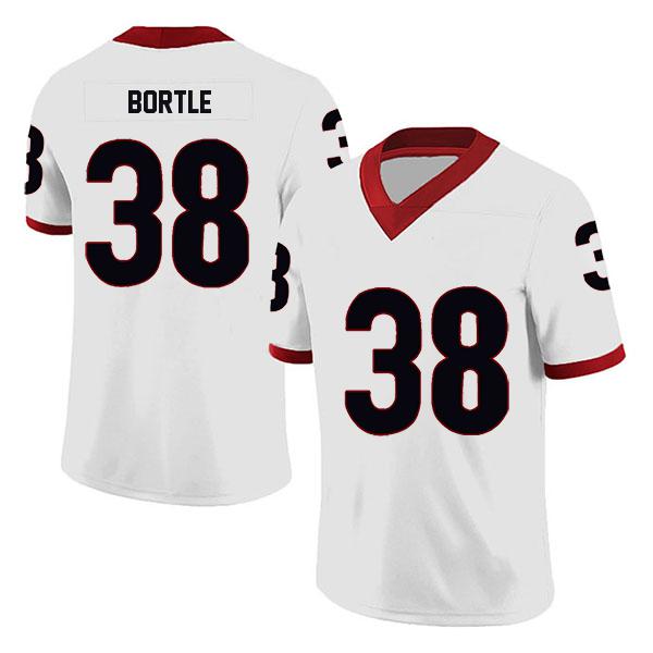 Georgia Bulldogs Stitched Brooks Bortle no. 38 White College Football Jersey