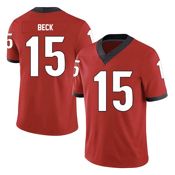 Georgia Bulldogs Stitched Carson Beck no. 15 Red College Football Jersey