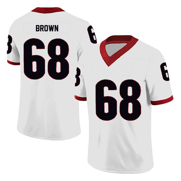 Georgia Bulldogs Chris Brown Stitched no. 68 White College Football Jersey