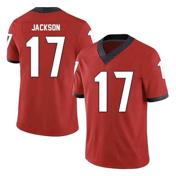 Georgia Bulldogs Dan Jackson no. 17 Red Stitched College Football Jersey