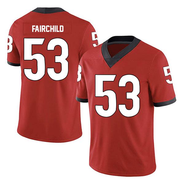 Georgia Bulldogs Dylan Fairchild no. 53 Red Stitched College Football Jersey