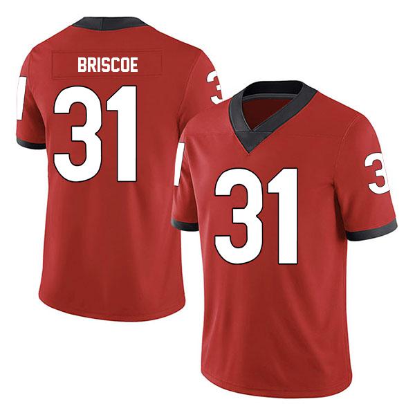 Georgia Bulldogs Grant Briscoe no. 31 Red Stitched College Football Jersey