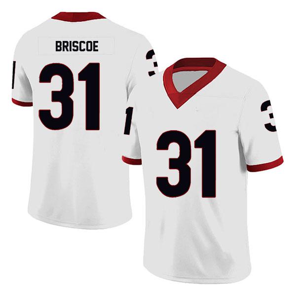 Georgia Bulldogs Grant Briscoe no. 31 White Stitched College Football Jersey
