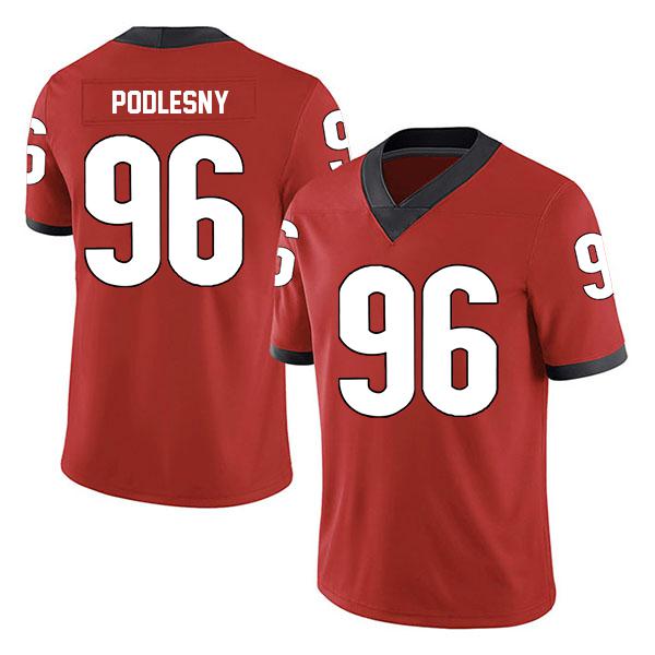 Georgia Bulldogs Jack Podlesny Stitched no. 96 Red College Football Jersey