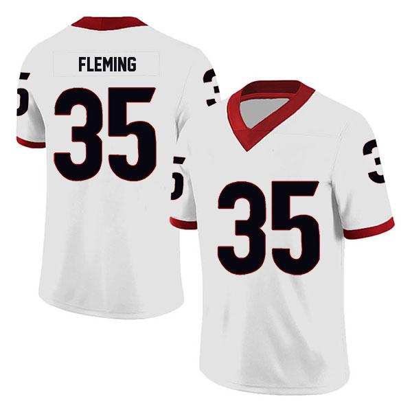 Georgia Bulldogs Jacob Fleming no. 35 White Stitched College Football Jersey