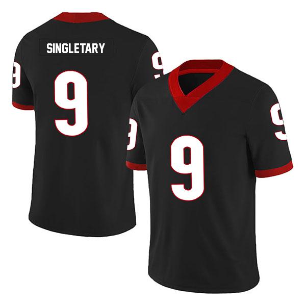 Georgia Bulldogs Jaheim Singletary no. 9 Black Stitched College Football Jersey