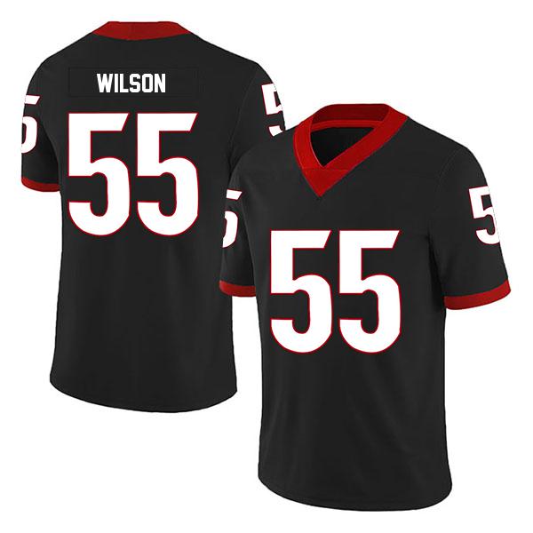 Georgia Bulldogs Jared Wilson no. 55 Stitched Black College Football Jersey