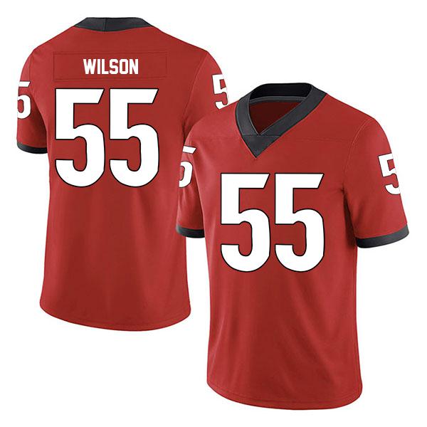 Georgia Bulldogs Jared Wilson no. 55 Red Stitched College Football Jersey