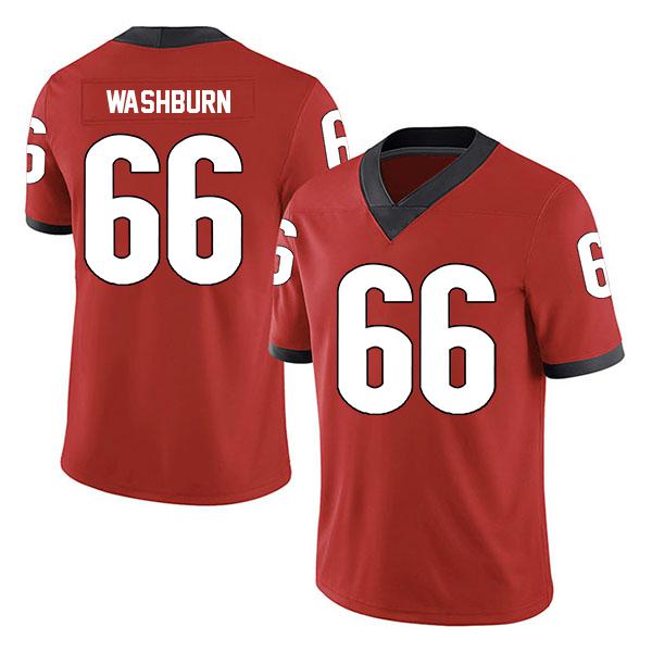Georgia Bulldogs Jonathan Washburn Stitched no. 66 Red College Football Jersey