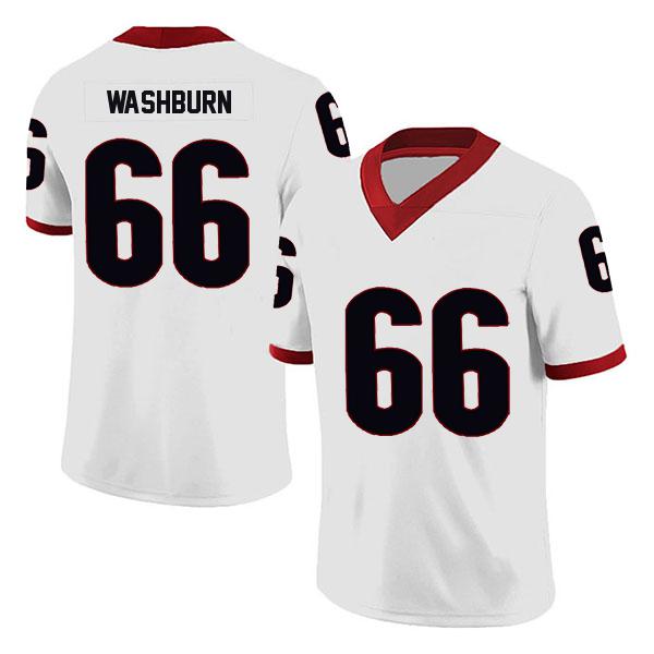 Georgia Bulldogs Jonathan Washburn no. 66 Stitched White College Football Jersey