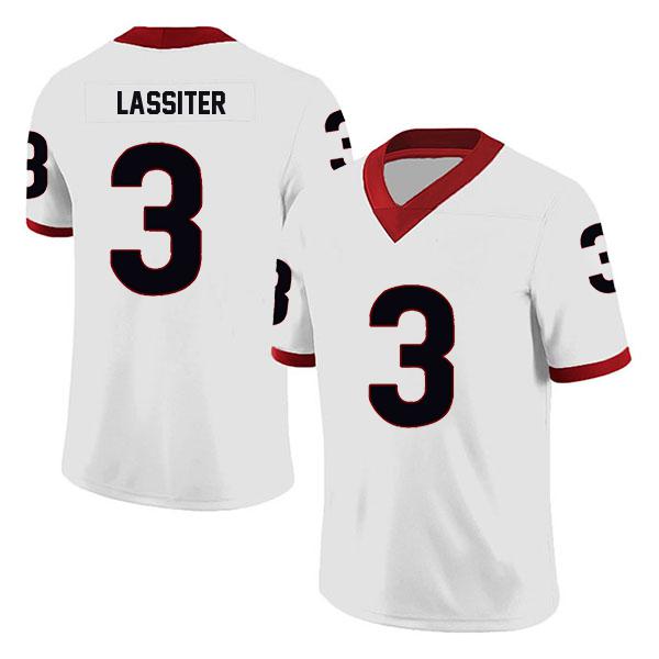 Georgia Bulldogs Kamari Lassiter no. 3 White Stitched College Football Jersey