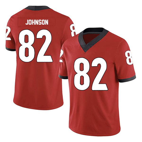Georgia Bulldogs Logan Johnson no. 82 Red Stitched College Football Jersey