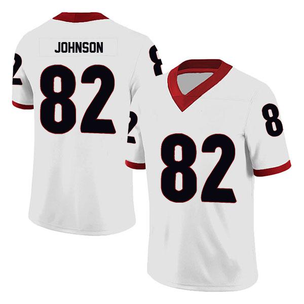 Georgia Bulldogs Logan Johnson no. 82 Stitched White College Football Jersey