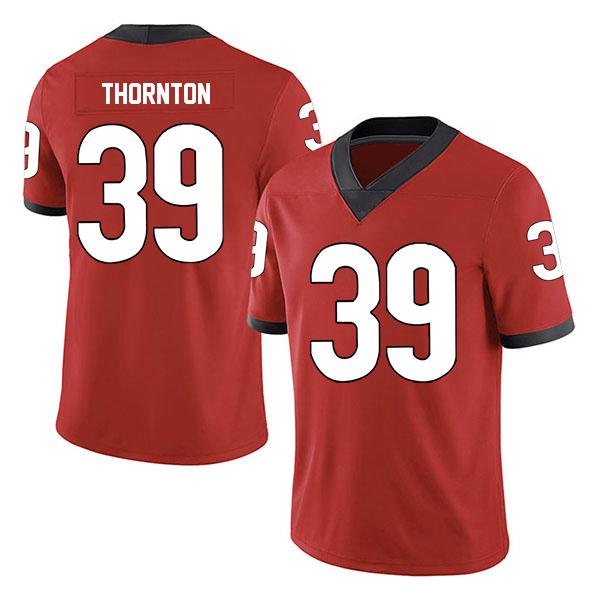 Stitched Georgia Bulldogs Miles Thornton no. 39 Red College Football Jersey