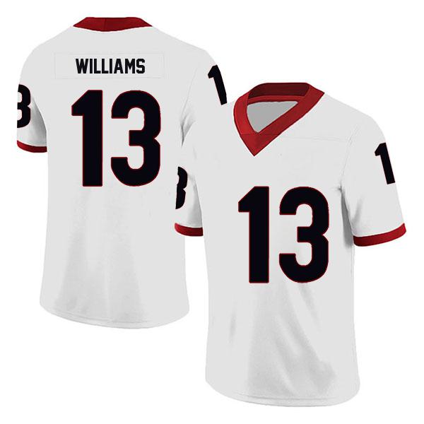 Georgia Bulldogs Mykel Williams no. 13 White Stitched College Football Jersey