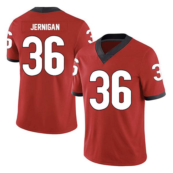 Georgia Bulldogs Randon Jernigan no. 36 Stitched Red College Football Jersey