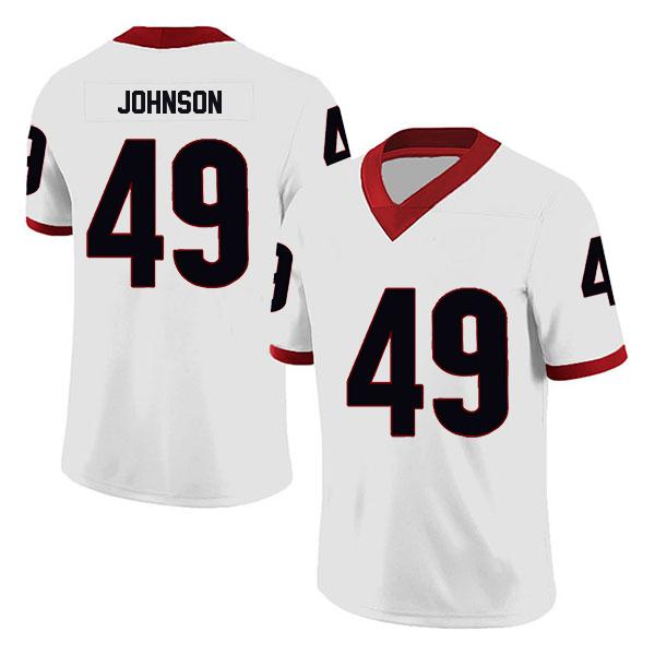 Georgia Bulldogs Samuel Johnson no. 49 Stitched White College Football Jersey
