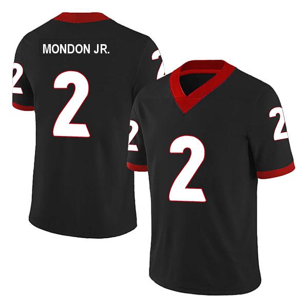 Georgia Bulldogs Smael Mondon Jr. no. 2 Black Stitched College Football Jersey