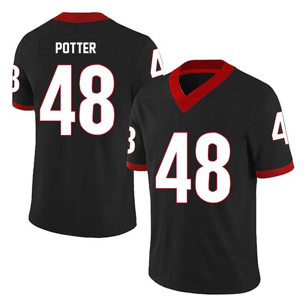 Georgia Bulldogs Wesley Potter Stitched no. 48 Black College Football Jersey