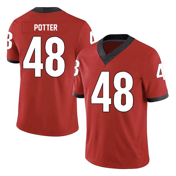 Georgia Bulldogs Wesley Potter no. 48 Stitched Red College Football Jersey