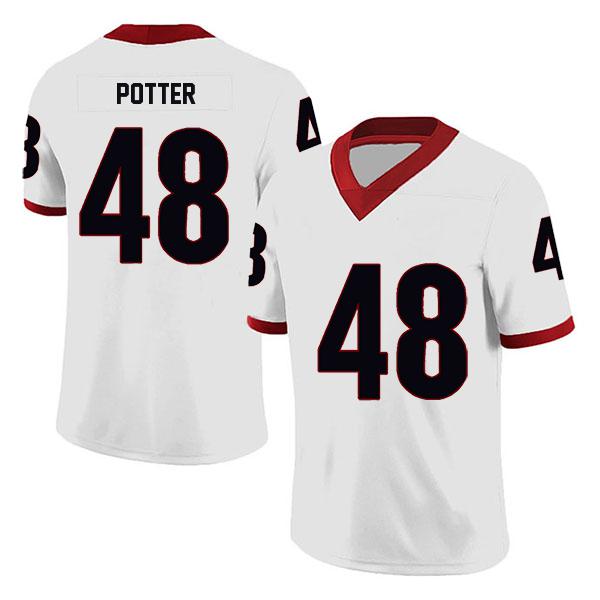Georgia Bulldogs Wesley Potter no. 48 Stitched White College Football Jersey